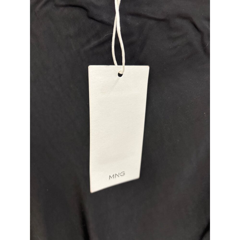 Mango Womens Black Midi Skirt, new with tags, XS Satin Finish Elegant A-Line Sty - Picture 4 of 5